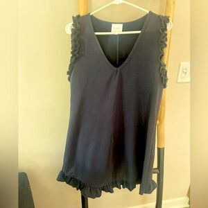 Navy dress from Anthropologie